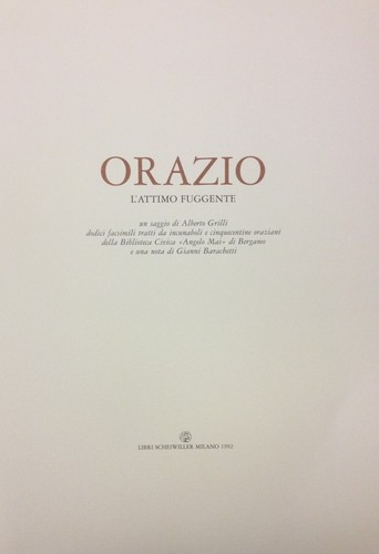 Libro orazio l attimo - libro,